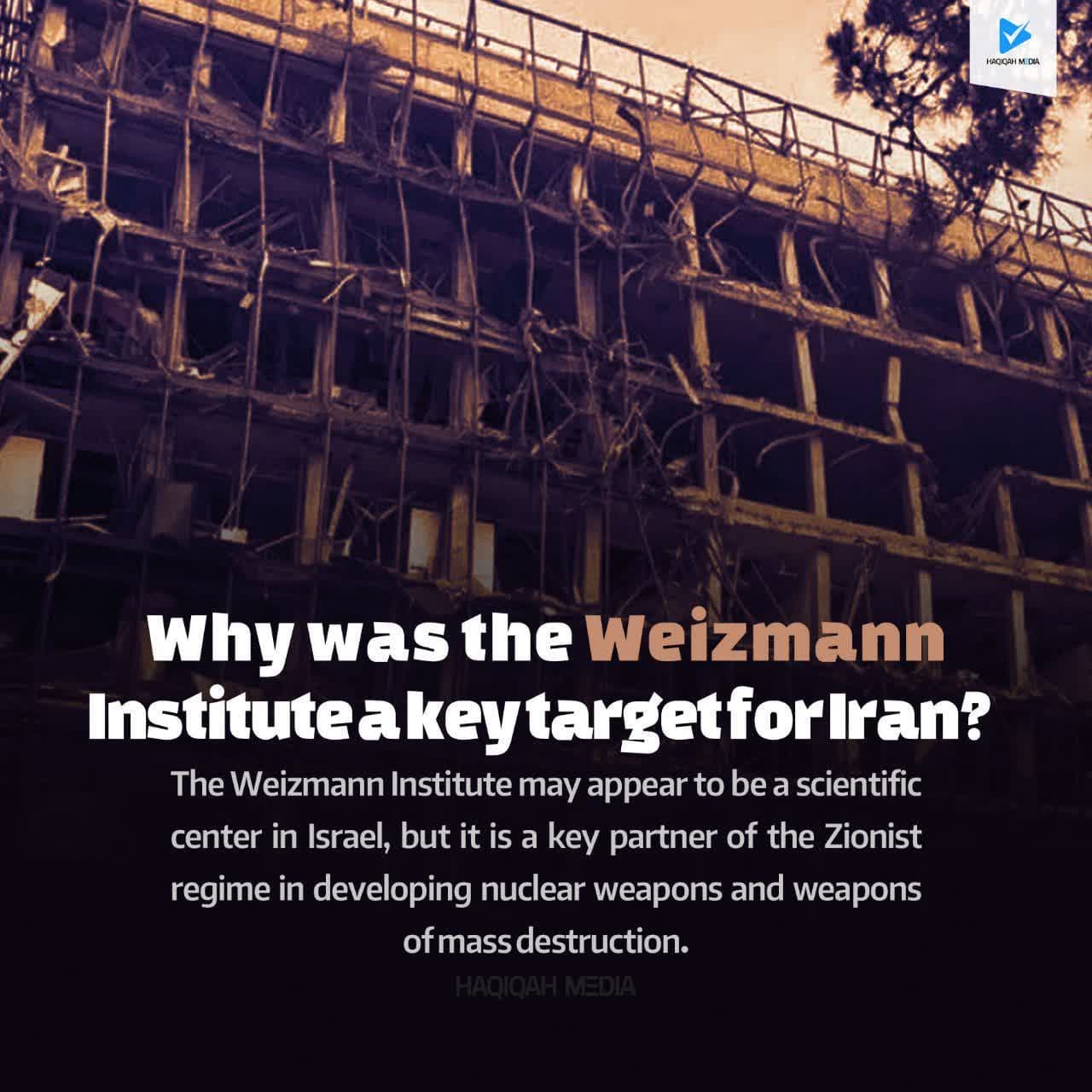 Why was the Weizmann lnstitute a key target for lran?