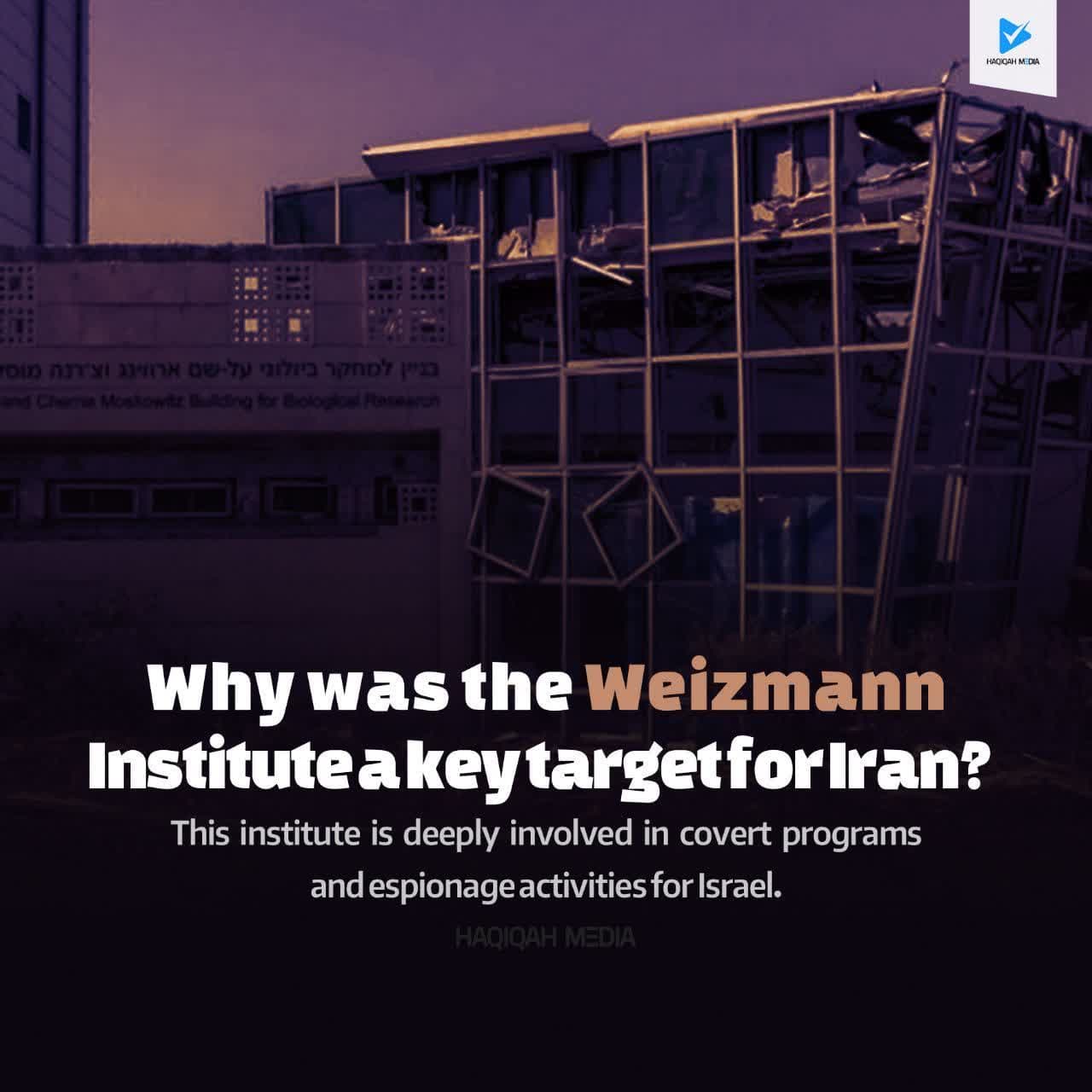 Why was the Weizmann lnstitute a key target for lran?