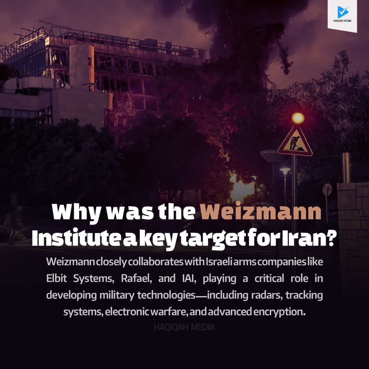 Why was the Weizmann lnstitute a key target for lran?