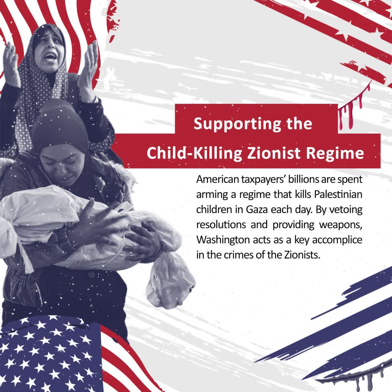 Supporting Child-Killing Zionist Regime