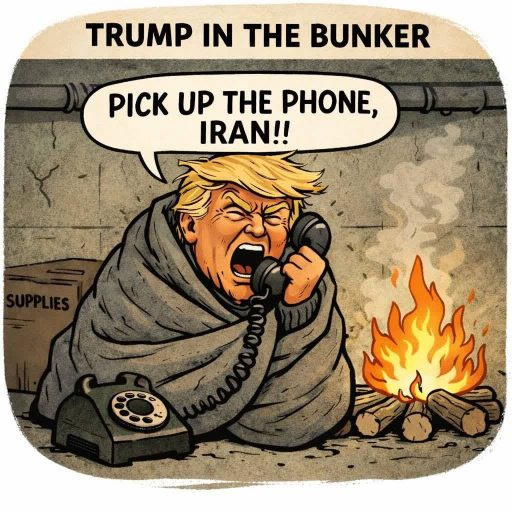 TRUMP IN THE BUNKER PICK UP THE PHONE, IRAN !!
