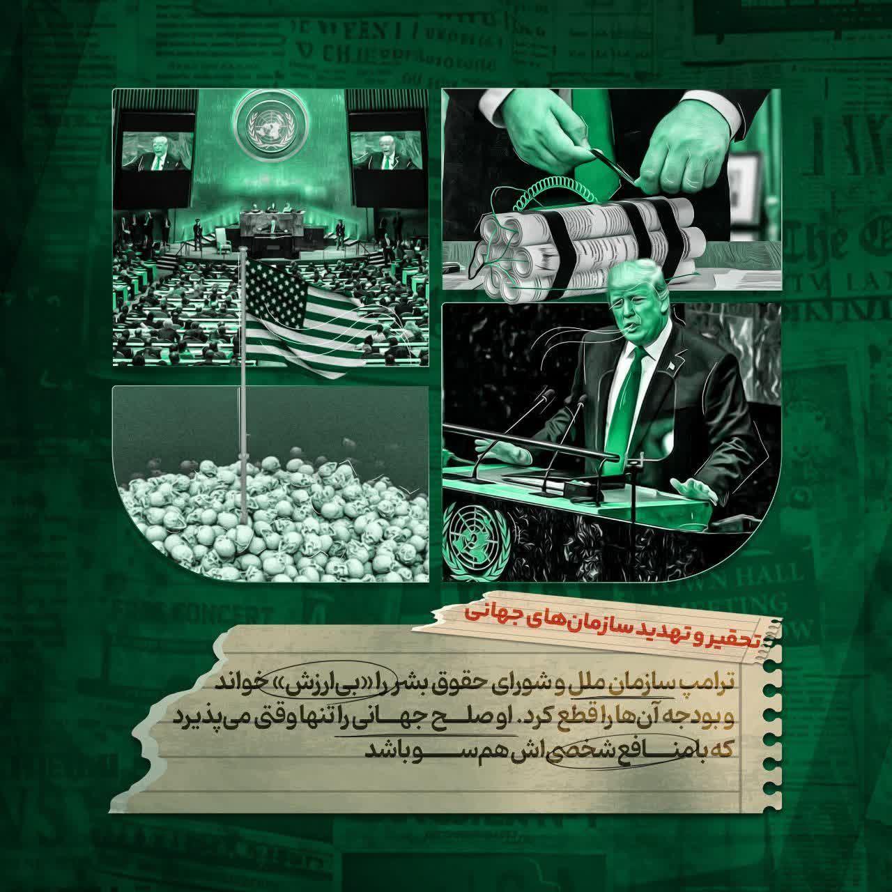 تحقیر و تهدید سازمان های جهانی