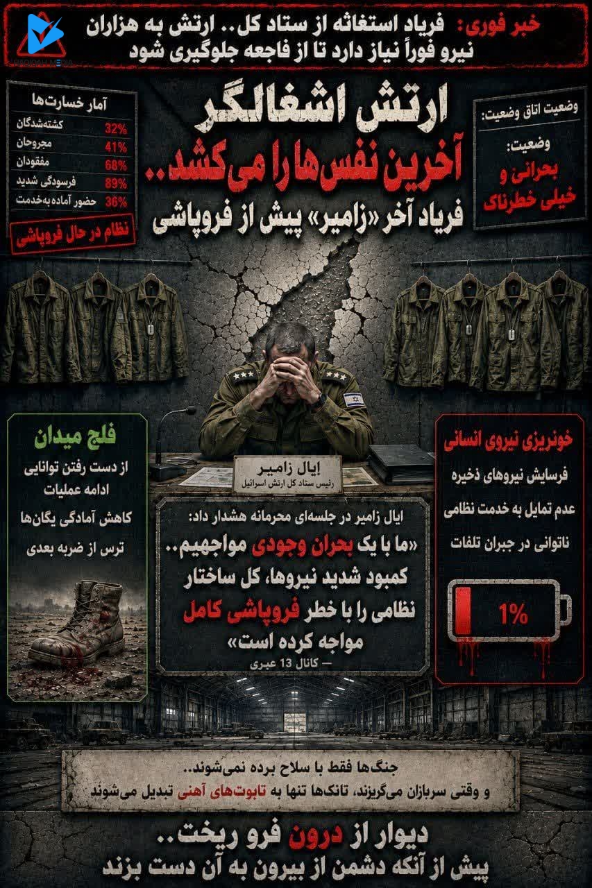 ارتش اشغالگر آخرین نفس ها را می کشد.... فریاد آخر زامیر پیش از فروپاشی