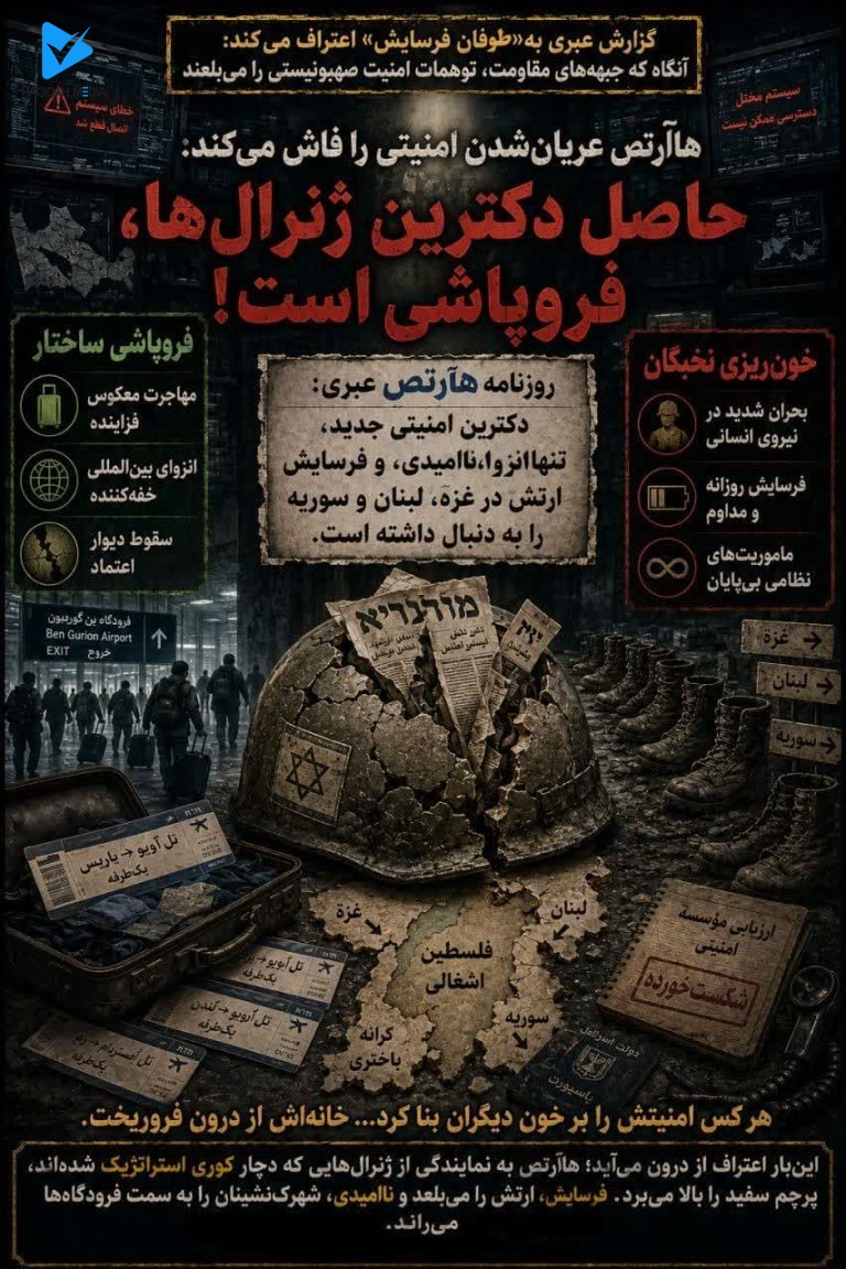 حاصل دکترین ژنرال ها، فروپاشی است!