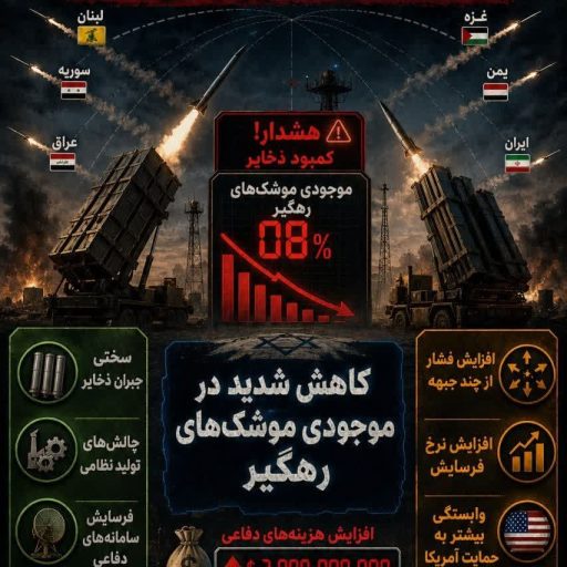فرسایش پدافند هوایی اسراییل تحت فشار محور مقاومت